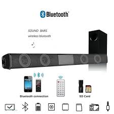 Luxury Upgrade 2019 Best Sound Quality Wireless Bluetooth Soundbar Speaker Tv Home Theater Soundbar Subwoofer With Rca L Bluetooth Soundbar Sound Bar Bluetooth