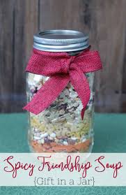This Spicy Friendship Soup Gift In A Jar Is Perfect For Your Neighbors Coworkers Or As A Hostess Gift Gifts In A Jar Are S Soup Gifts Jar Gifts Soup In