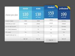 Css Price Table Templates Pricing Table Table Template Web Layout Design