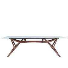 Amsterdam Modern Glass Top Dining Table Midcentury Modern Dining Table Dining Table Rectangular Dining Table