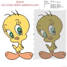 Tweety Bird Cross Stitch Pattern Sweet Tweety Bird From Looney Tunes Cartoon Sylvester And Tweety Free Cross Stitch Pattern 4000x4000 342 Disney Cross Stitch Free Cross Stitch Cross Stitch