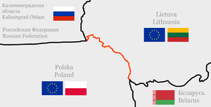 Border crossing poland to lithuania & stop. Lithuania Poland Border Wikipedia