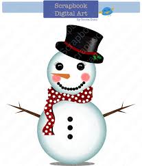 Vector snowman with christmas tree and gifts. Snowman Clip Art Snowman Clipart Cute Christmas Snowman Etsy