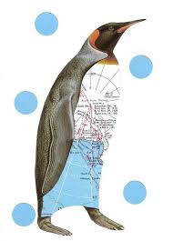 South Pole Penguin Artwork Antarctica Map Wall Art Travel Etsy Penguin Artwork Map Artwork Map Wall Art