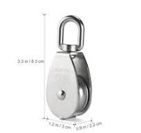 HONITANO 4Pcs Corrosion Resistance Pulley for Wire Rope 8.5X3Cm