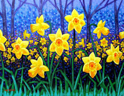 Daffodil Dance By John Nolan Abstract Flower Painting Flower Art Flower Painting