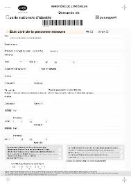Les données qui seront imprimées sur la carte nationale d'identité biométrique, sont. Demande De Passeport Pour Un Mineur Formulaire Cerfa Documentissime