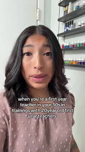 34 year old first year teacher in a room full of 20 year old first yea...