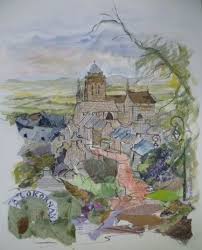 Beatrice Rialland Locronan 55x65 Locronan Peintre Chretien