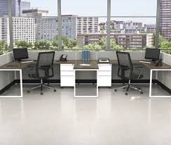 Low Partition Walls Create An Open Feel For An Open Concept And Promoting Collaboration While Private Office Design Corporate Office Design Open Office Layout