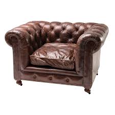 Conrad Vintage Cigar Leather Chesterfield Armchair Rustic Leather Sofa Brown Leather Chairs Club Chairs