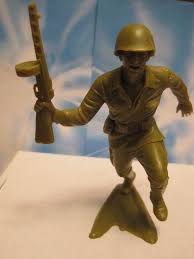 Marx Battleground Playset 1963 Russian 6 Inch Olive Drab Plastic Toy Soldiers Plastic Toy Soldiers Toy Soldiers Soldier