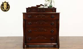 A beautiful walnut color hand wax finish completes the chest. Bristol Antique Style Hand Carved Dresser Royalzig