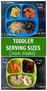 Toddler Serving Sizes Visuals Included Mom To Mom Nutrition Healthy Toddler Meals Baby Eating Baby Food Recipes