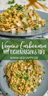 Vegane Carbonara Mit Kichererbsen Lecker Cremig Gesund Rezept Gesund Kochen Rezepte Rezepte Gesunde Vegane Rezepte