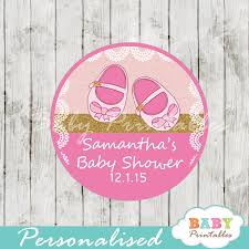 Free printable baby shower invitations. Pink Baby Shoes Baby Shower Favor Tags D170 Baby Printables