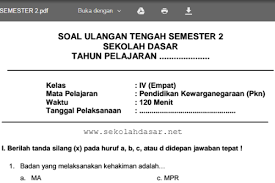 Kisi kisi uas pkn kelas x semester 1 sumber : Soal Latihan Uts Pkn Kelas 4 Sd Mi Semester 2 Sekolahdasar Net
