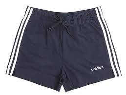 Details About Adidas Women Essentials 3 Stripe Shorts Pants Navy Training Yoga Jersey Du0671