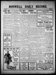 Search roswell daily record newspaper archives with birth, death, marriage and divorce records from roswell, new mexico on january 28, 1983, p. Roswell Daily Record 03 15 1910 By H E M Bear