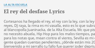 De este modo el monarca, antes que rey de españa, lo era de castilla, aragón, etc., y su poder estaba condicionado por las leyes locales. El Rey Del Desfase Lyrics By La Alta Escuela Cortesanos Ha Llegado El