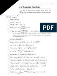 Table 1 provides a set of experimentally determined bond enthalpies: Gaussian Functions Integral Table Normal Distribution Integral