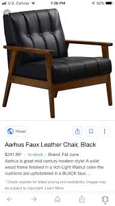Pin By Stacie Monaghan On Basement Faux Leather Chair Mid Century Modern Style Mid Century Modern