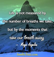 I ordered this for my daughter who is about to embark on a new adventure in small town, north dakota. Life Is Not Measured By The Number Of Breaths We Take But By The Moments That Take Our Breath Away Maya Angelou Mayaangelou S In This Moment Life Breathe