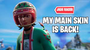 My MAIN is BACK in Fortnite (Jade Racer Skin Gameplay) - YouTube