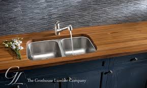 Wood countertop with undermount sink. Teak Wood Countertop With Undermount Sink In Leola Pa