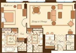 Two bedrooms, each including a single king bed, and a redesigned dining and living. 2 Bedroom Bellagio Suite Floor Plan Bedroom Suites