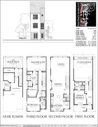 3 1 2 Story Townhouse Plan E1102 C2 1 Floor Plans Townhouse Narrow House Plans