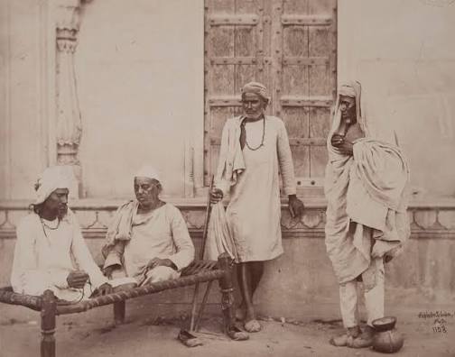 Group of Fakirs - India 1863 - Old Indian Photos