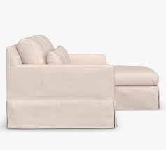 C $21.42 to c $22.22. York Square Arm Deep Seat Slipcovered Sofa Double Chaise Sectional Pottery Barn