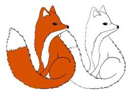 Black And Orange Fox Name Fox Clip Art Clip Art Art Hand Drawn Fox