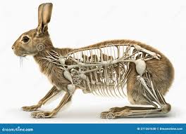 Rabbit Skeleton Anatomy Isolated on White Background Stock Illustration -  Illustration of nature, body: 271261630