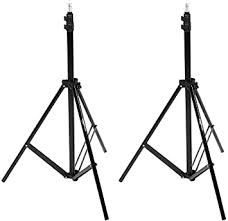 Amazon Com Amazonbasics Aluminum Light Photography Tripod Stand With Case Pack Of 2 2 8 6 7 Feet Black Camera Photo