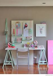 Give your child plenty of room to spread out projects, develop organizational skills, and have a work space of their own. 10 Unique Ways To Use Pegboards In Your Home Kids Study Desk Kids Study Spaces Desk Decor
