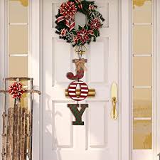This home lettering wall decor is a perfect blend of style and simplicity. Christmas Decoration Wall Sign Christmas Joy Sign For Home Decor Letter Wreath Christmas Hanging Wood Letters For Front Door Wall Amazon Co Uk Kitchen Home