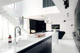 Contemporary interiors often combine black and white with sleek metals. Minimalist House Interior In Black And White Decor Interiorzine