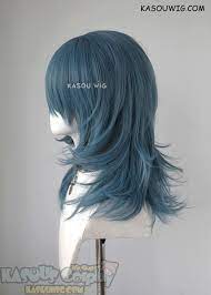 Kasou Wig Fire Emblem Three Houses Byleth Female 52cm Long Layered Grayish Blue Cosplay Wig Kawaii Hairstyles Cosplay Wigs Wigs