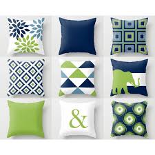 Throw Pillow Covers Navy Blue Green White Stone Couch Cushion Cover 26 Liked On Polyvore Feat Living Room Pillows Home Decor Colors Pillow Cover Design