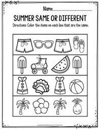 summer printable preschool worksheets the keeper of the memories