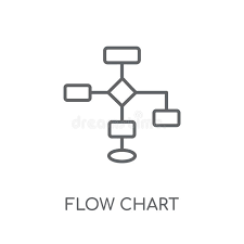Flow Chart Linear Icon Modern Outline Flow Chart Logo