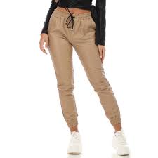 Codes promo, ventes flash, livraison offerte, trouvez le produit de vos rêves à prix réduit ! Pantalon Jogger En Simili Cuir Camel
