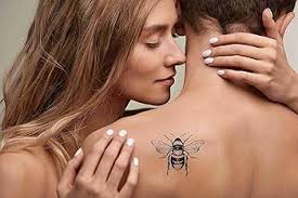 6 Sheets Temporary Fake Tattoos For Men Adults Engraving of Honey Bee White  Animal Temporary Fake Tattoo For Women Neck Arm Chest For Woman 2.4 X 3  Inch : Amazon.ae: Beauty