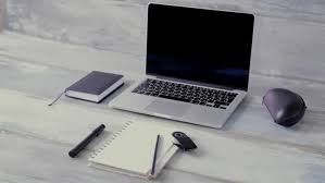 Computer desk setup workspace desk desks dream desk office setup office style home office design apple products cool stuff. Workspace Work Desktop Black And Arkivvideomateriale 100 Royaltyfritt 14941783 Shutterstock