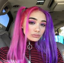 Arctic Fox Hair Color Alyssabennetxo Its Electric Split Dyed Hair Aesthetic Hair Dyed Hair