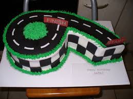 Car Birthday Cake For 6 Year Old Boy Race Track 6 Cars Birthday Cake Race Car Cakes Race Track Cake