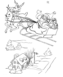 Santa claus is not complete and he cannot leave without his service, the santa sleigh. Online Coloring Pages Coloring Page Santa On Sleigh With Gifts Christmas Download Print Coloring Page