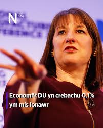 Mae'r Canghellor Rachel Reeves wedi dweud bod y llywodraeth yn  'benderfynol' o drawsnewid 'dros ddegawd o berfformiad gwael gan yr  economi' wrth ymateb i'r ffigyrau GDP diweddaraf. Ond doedd hi ddim yn
